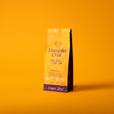 Mangala Sticky Chai Original Blend 250g – handgemachter Chai aus ganzen Gewürzen, vegan und ohne Industriezucker, hergestellt in Hamburg