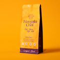 Mangala Sticky Chai Original Blend Frontansicht – Schritt-für-Schritt Zubereitung auf der Verpackung für den perfekten handgemachten Chai